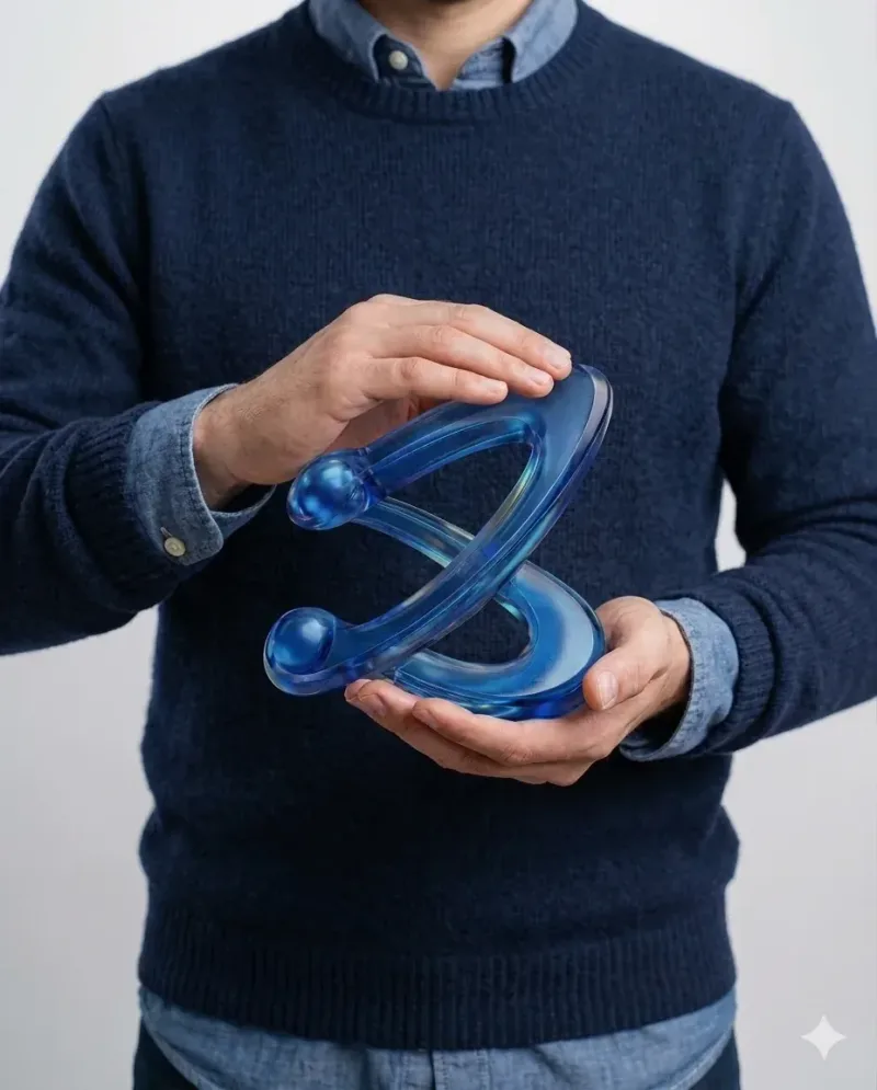 Alvaro Insinilla, fundador de INSINET, sosteniendo el logo de la marca